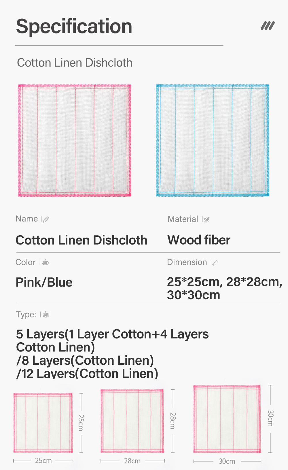 Cotton Linen Cleaning Cloth-8